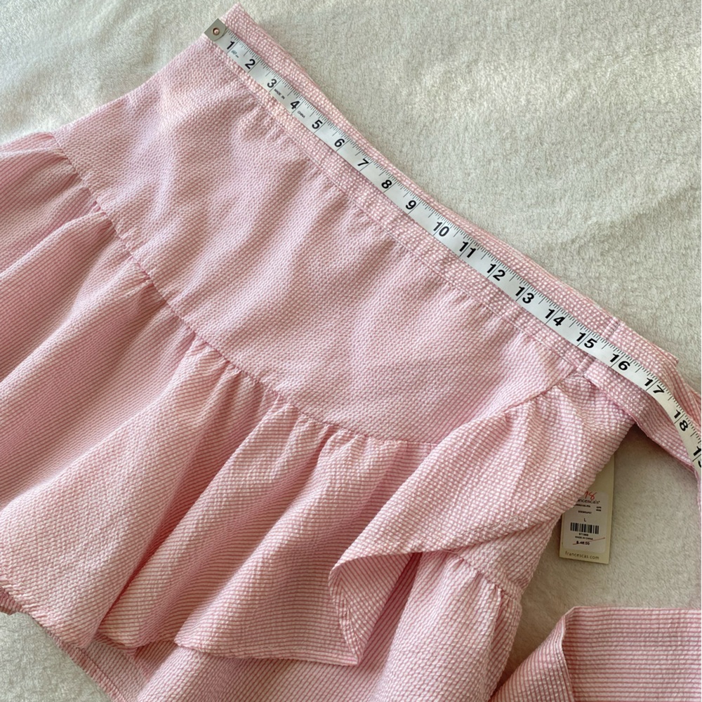 🆕 Francesca’s Sienna striped Wrap skort sz Large - Picture 15 of 16